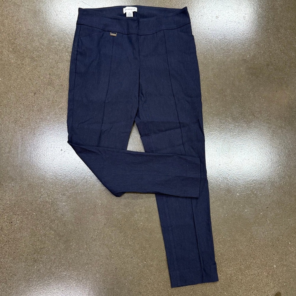 Peck & Peck Navy Blue Straight Leg Stretch Dress Pants Womens Size 12 Canada